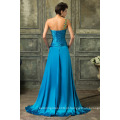 Grace Karin Sexy Cheap High Log Split Front Um ombro Beaded Mermaid Blue Long Prom Dresses CL4407